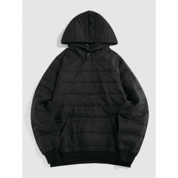 Raglan Sleeve Kangaroo Pocket Hooded Pul... Raglan Sleeve Kangaroo Pocket Hooded Pul...