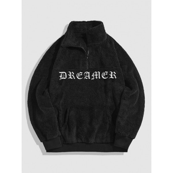 DREAMER Embroidered Fluffy Pullover Jack...