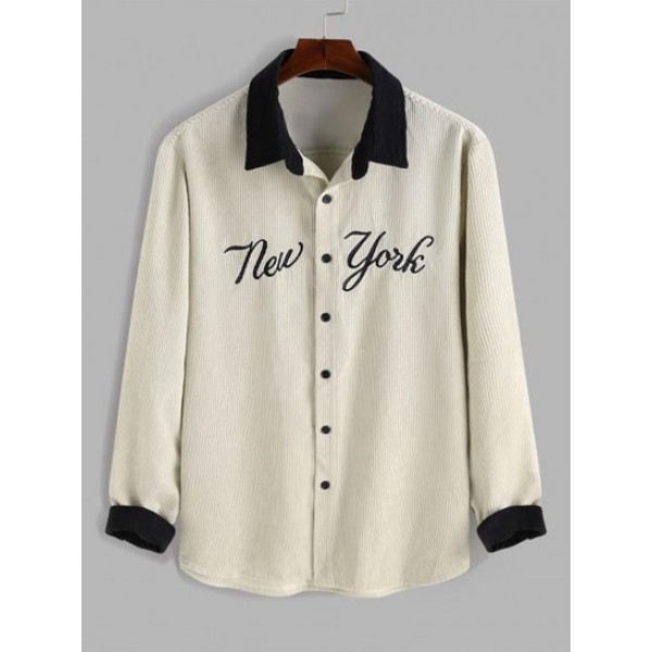 Color Spliced Letter New York Embroider ...