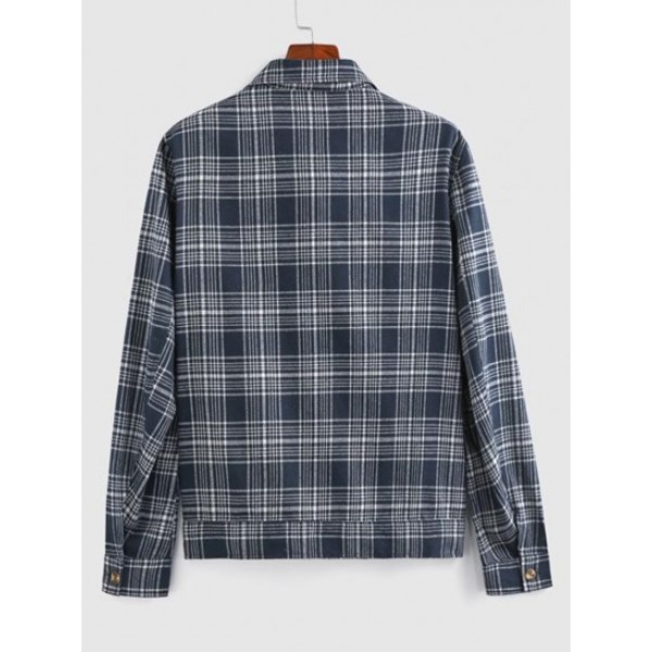 Plaid Pattern Shirt Jacket Plaid Pattern Shirt Jacket