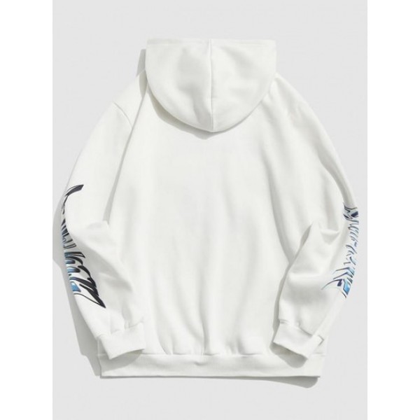 Streetwear Fleece-lined Enjoying Flying Graphic Hoodie Streetwear Fleece-lined Enjoying Flying Graphic Hoodie