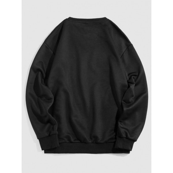 Streetwear Anime Figure Broken Print Sweatshirt Streetwear Anime Figure Broken Print Sweatshirt