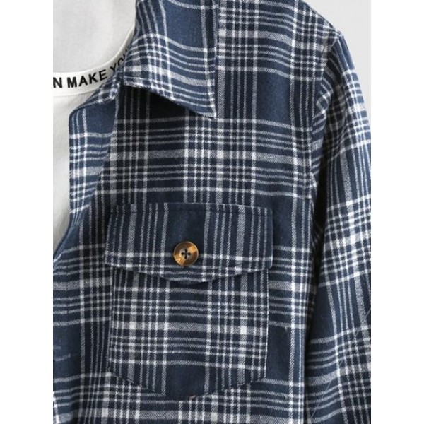 Plaid Pattern Shirt Jacket Plaid Pattern Shirt Jacket