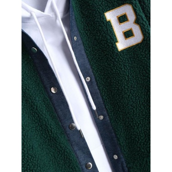 NEWBOY Fluffy Teddy Baseball Jacket NEWBOY Fluffy Teddy Baseball Jacket