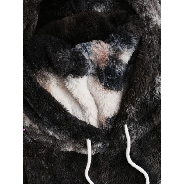 Streetwear Front Pocket Tie Dye Fluffy Hoodie Streetwear Front Pocket Tie Dye Fluffy Hoodie