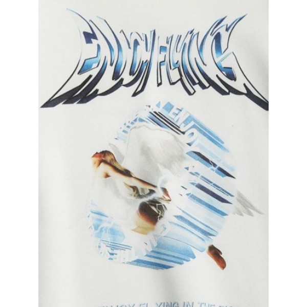 Streetwear Fleece-lined Enjoying Flying Graphic Hoodie Streetwear Fleece-lined Enjoying Flying Graphic Hoodie