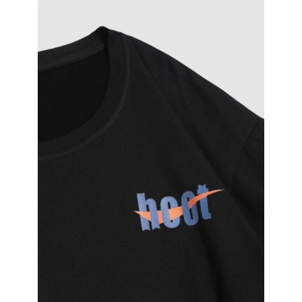 Streetwear Hoot Letter Print Graphic Festival T-shirt Streetwear Hoot Letter Print Graphic Festival T-shirt