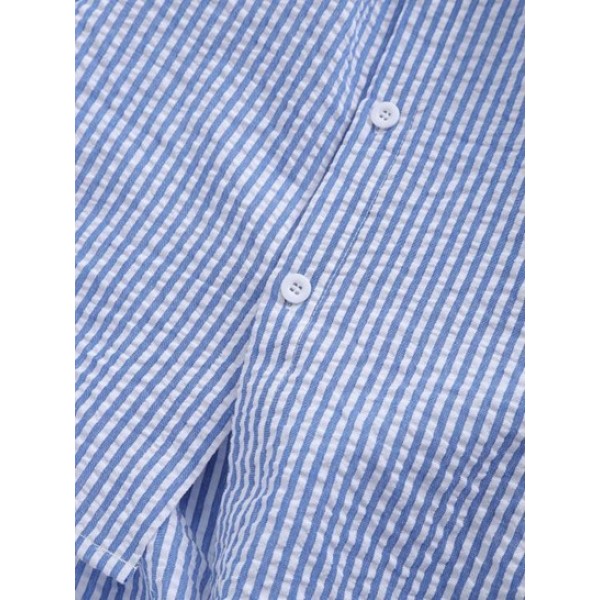 Seersucker Stripes Front Pocket Shirt Seersucker Stripes Front Pocket Shirt