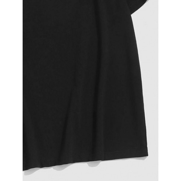 Music Player Graphic Cuffed Sleeve Tee Music Player Graphic Cuffed Sleeve Tee