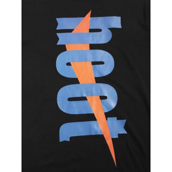 Streetwear Hoot Letter Print Graphic Festival T-shirt Streetwear Hoot Letter Print Graphic Festival T-shirt