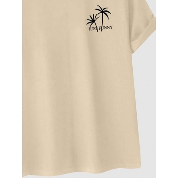 Palm Tree JUST FUNNY Graphic T-shirt Palm Tree JUST FUNNY Graphic T-shirt